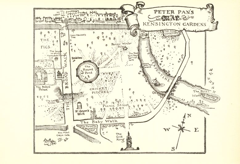Map of Peter Pan's Kensington Gardens