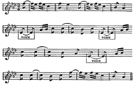Tune for Little Quills Musical Notation