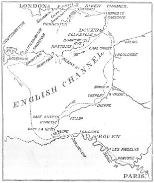 Map of English Channel