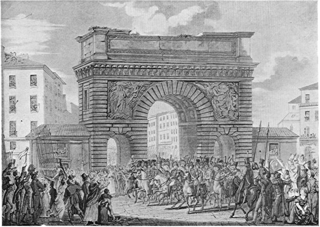 Entry of the Allies into Paris by the Porte St. Martin, March 31, 1814.