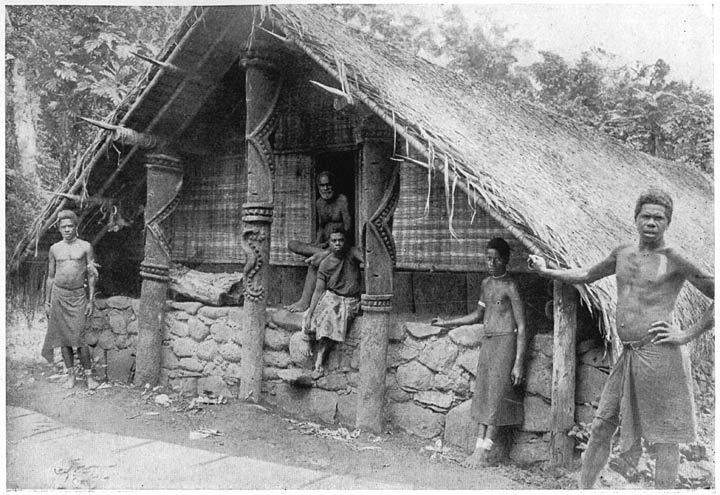 FRONT Of A CHIEF’S HOUSE ON VENUA LAVA.