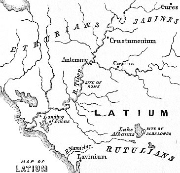 Map of Latium.