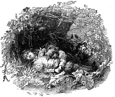 Illustration: "THE WIND HAD LULLED THEM TO SLEEP."