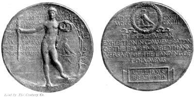 Lent by The Century Co.

THE REJECTED DESIGN FOR A COLUMBIAN MEDAL MADE BY AUGUSTUS
SAINT-GAUDENS