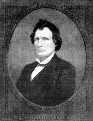 THADDEUS STEVENS

THE LEADING OPPONENT OF THE MOVEMENT TO RESTORE SLAVERY, AND THE MOST
BITTER OF PRESIDENT JOHNSON'S ANTAGONISTS