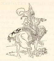 [Illustration: Detail of Belvane on horseback and throwing something]