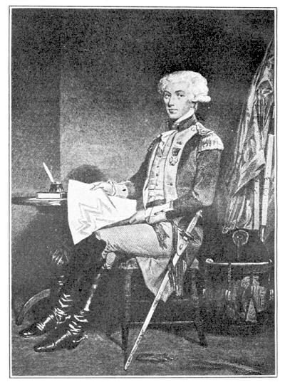 Portait of Lafayette.
From an authentic portrait.
This shows Lafayette as a youthful general.