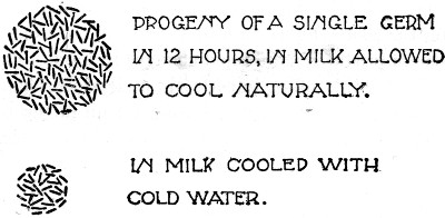Fig. 14. Effect of cooling milk on the growth of
bacteria.