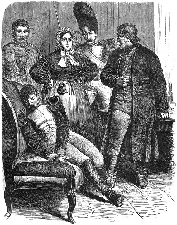 Blijven? Wat Blijven? Waar ik blijf, blijft hij ook; wij hebben samen broederschap
gedronken, en hij is een echte Franschman, en ik ben een echte Mekklenburger!