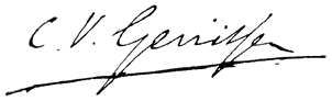Handtekening van C. V. Gerritsen.