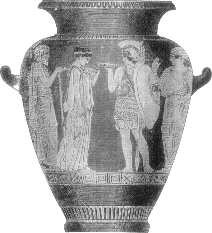 VASE REPRESENTING A MARRIAGE.