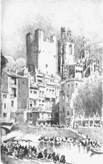 NARBONNE—THE CATHEDRAL AND HTEL DE VILLE.