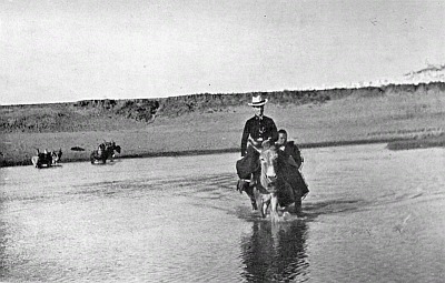 THE AUTHOR FORDING THE WAD-EL-MARTINE.