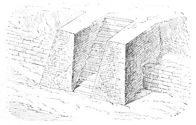 Fig. 66.—Outside staircases in the ruins of Abou-Sharein.