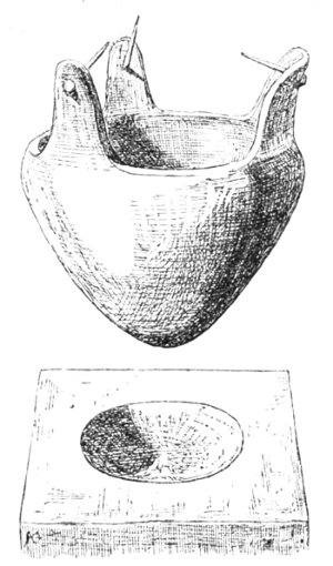 Fig. 97.—Bronze foot from the Balawat gates and its
socket.