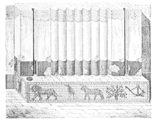 Fig. 101.—Decoration of one of the harem gates, at
Khorsabad; compiled from Place.