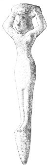 Fig. 147.—Bronze statuette. 8¼ inches high. Louvre.