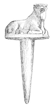 Fig. 148.—Bronze statuette. 10 inches high. Louvre.