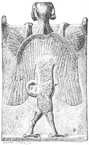 Fig. 161.—Plaque of chiselled bronze. Obverse. From the
Revue archéologique.