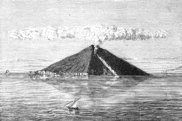 Fig. 23.—Stromboli, viewed from the north-west, April
1874.