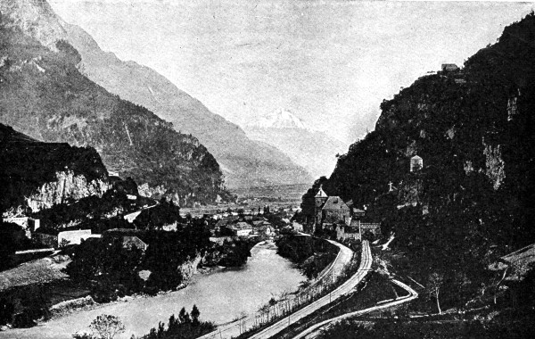 VIEW IN THE VALAIS BELOW ST. MAURICE. To face page
266.