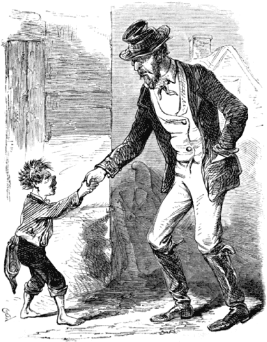 A station-boy shakes hands with his customer