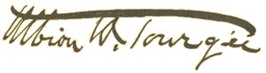 Author signature. Albion W. Tourge.