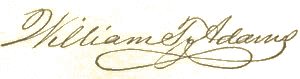 Author signature. William S. Adams.