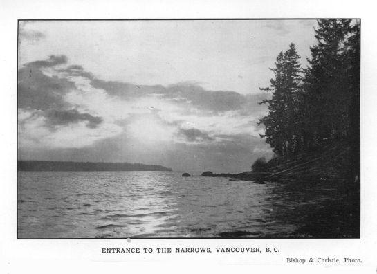 ENTRANCE TO THE NARROWS, VANCOUVER, B.C.   Bishop & Christie, Photo.