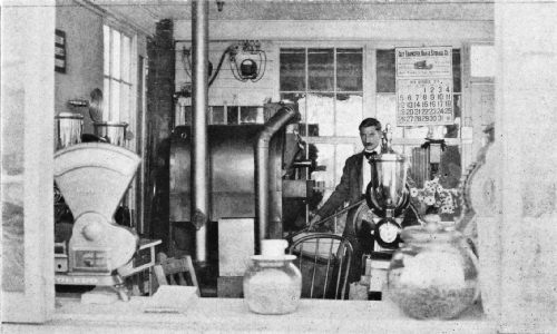 Close-up of the Miniature Manufacturing Plant, Showing the Roasting and Grinding Equipment