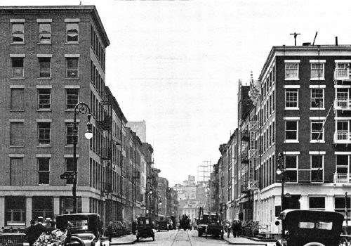 Looking South from Wall Street into the Heart of the Green Coffee District