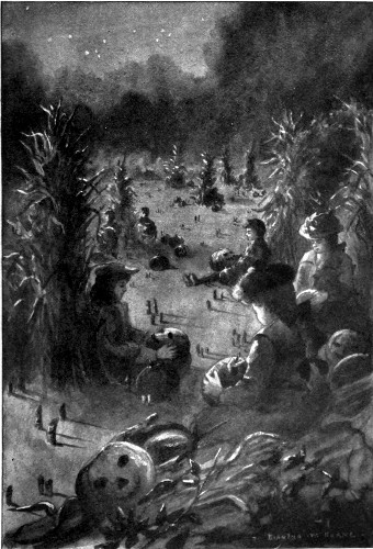 "BUT THE LATE RISING MOON LOOKED DOWN UPON A CURIOUS
SCENE"