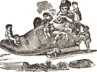 old woman with many children in shoe
