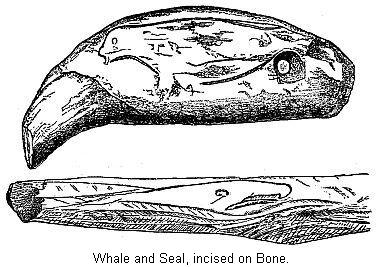 Whale and Seal, Incised on Bone.