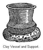 Clay Vessel and Support.