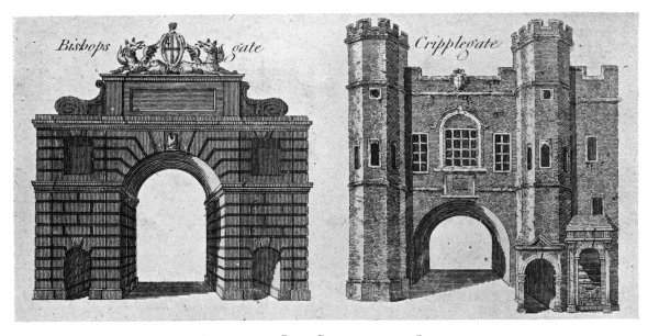 The Gates of the City: Bishopsgate and Cripplegate.