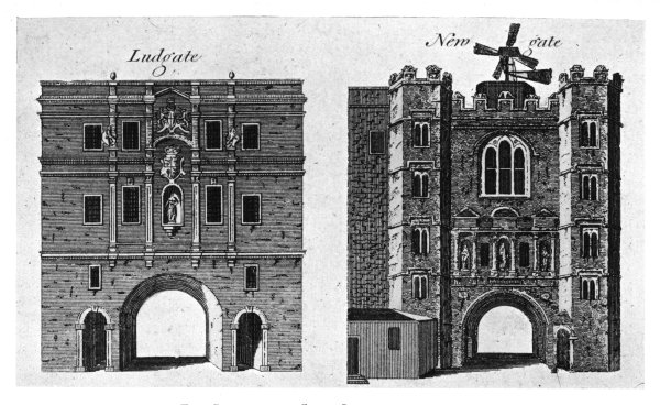 The Gates of the City: Ludgate and Newgate.