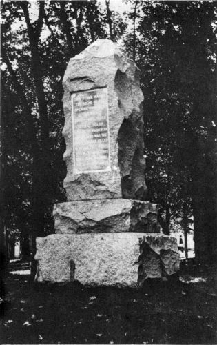 The Marr Monument commemorating the first Confederate
officer killed in the Civil War, June 1861. Photo from the National
Archives.