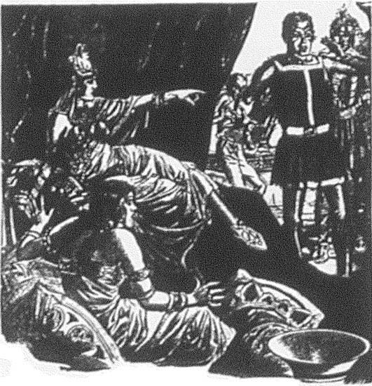 Blaine comes out
of the hypnosis of the pink gas to find himself deep within Io, the
copper-clad second satellite of Jupiter. 