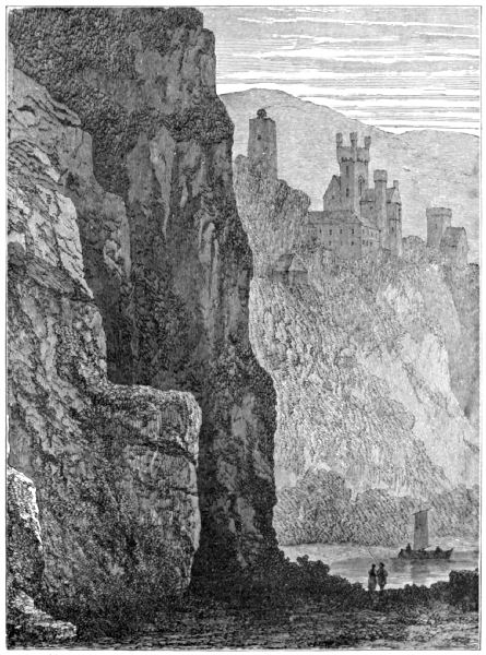 Castles perch on high cliffs above a river