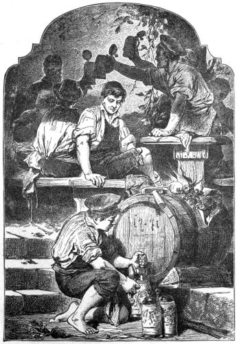 The bell-maker waits for a tankard of beer
