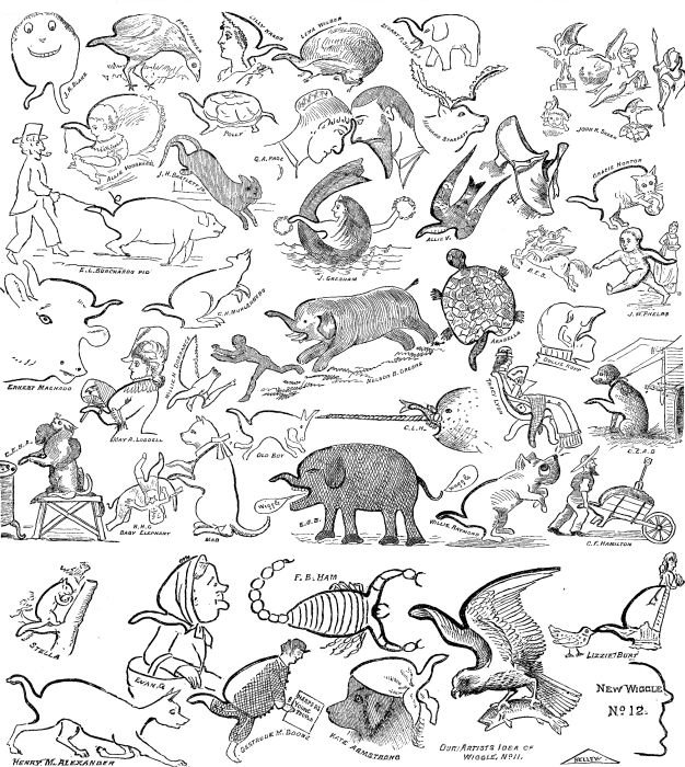 ANSWERS TO WIGGLE No. 11, OUR ARTIST'S IDEA, AND NEW
WIGGLE No. 12.