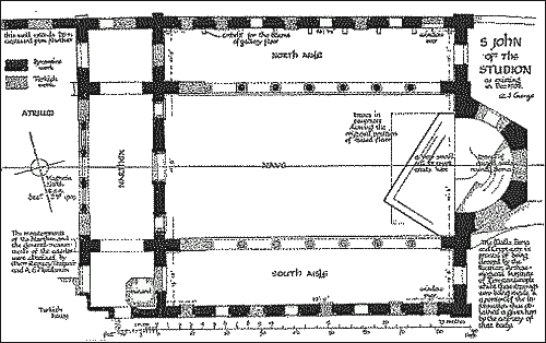 Fig. 12. S. John the Baptist of the Studion. Plan of the Church.