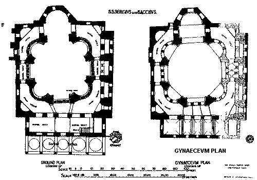 Ground Plan (looking up) and Gynaeceum Plan (looking up).