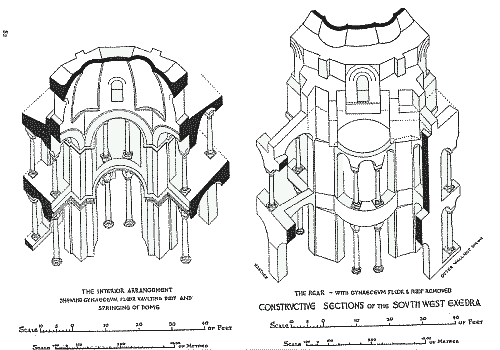 Constructive Section of the Interior Arrangement and Constructive Section of the Rear