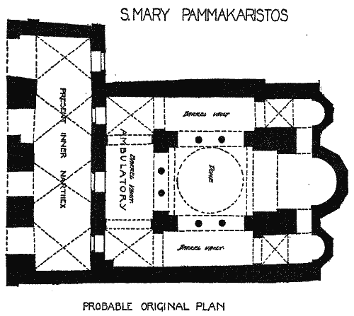 Plan of the Church (conjectural).