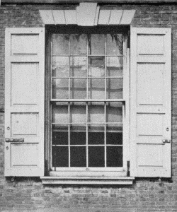 Plate XLIV.—Window and Shutters, Free Quakers' Meeting
House, Fifth and Arch Streets; Second Story Window, Free Quakers'
Meeting House.
