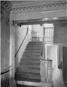 Plate LV.—Hall and Staircase, Whitby Hall; Detail of
Staircase, Whitby Hall.