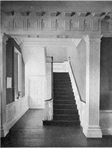 Plate LVI.—Hall and Staircase, Mount Pleasant; Second
Floor Hall Archway and Palladian Window, Mount Pleasant.