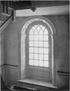 Plate LXXII.—Inside of Front Door, Whitby Hall;
Palladian Window on Stair Landing, Whitby Hall.